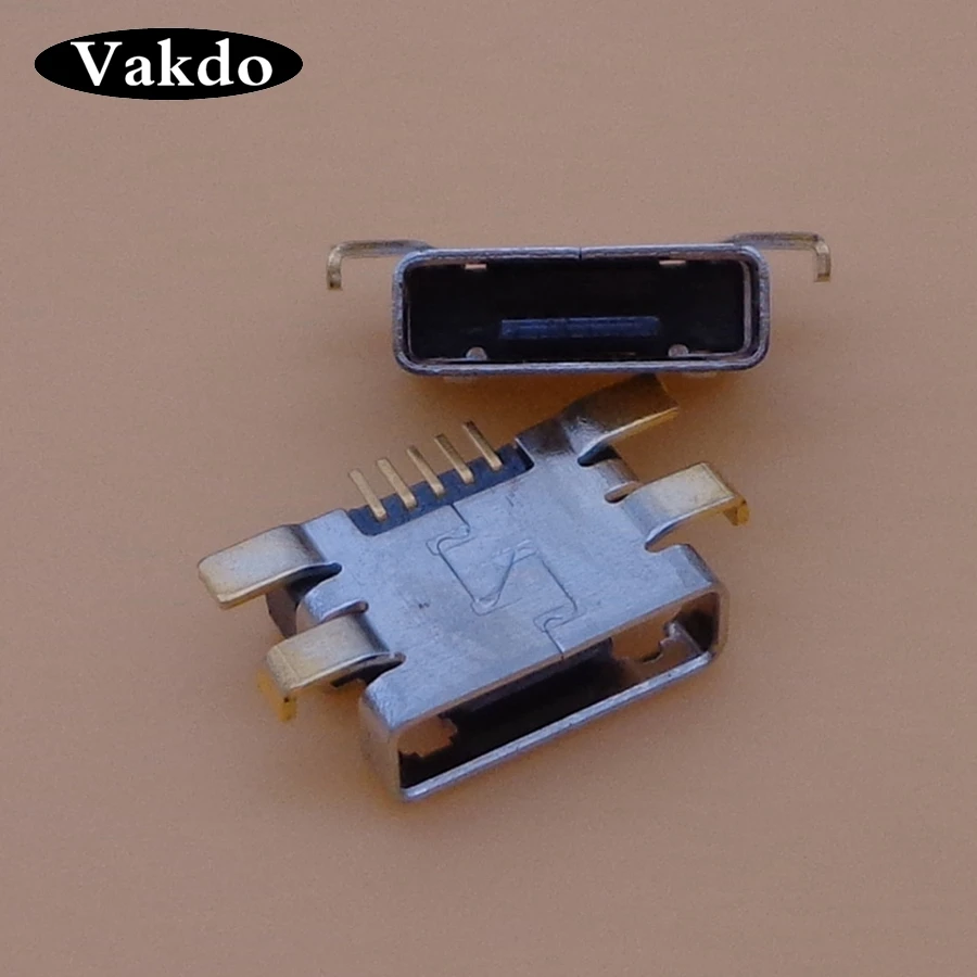 1 100 шт. разъем Micro USB 5 P контактный micro female для зарядки порт V8 и передачи данных