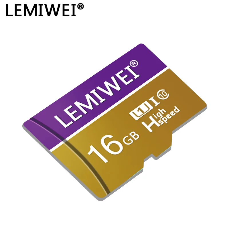 Карта памяти Lemiwei 8 ГБ 16 класс 10 высокоскоростная мини-карта U1Purple TF 64 32 золотая