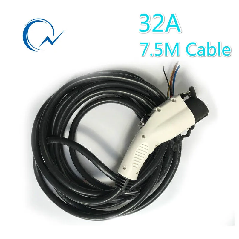 32A SAE J1772 электрические вилки с 7,5 м UL/TUV кабель EV разъем 85-220 В стандартный заземление AC штекер Duosida