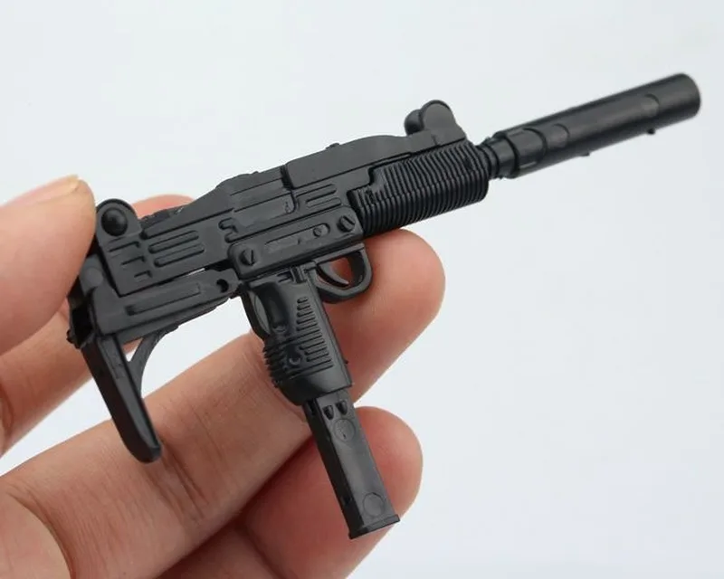 Масштаб 1:6 пулемет UZI пластиковая Сборная модель 4d оружия для солдат 12 дюймов экшн
