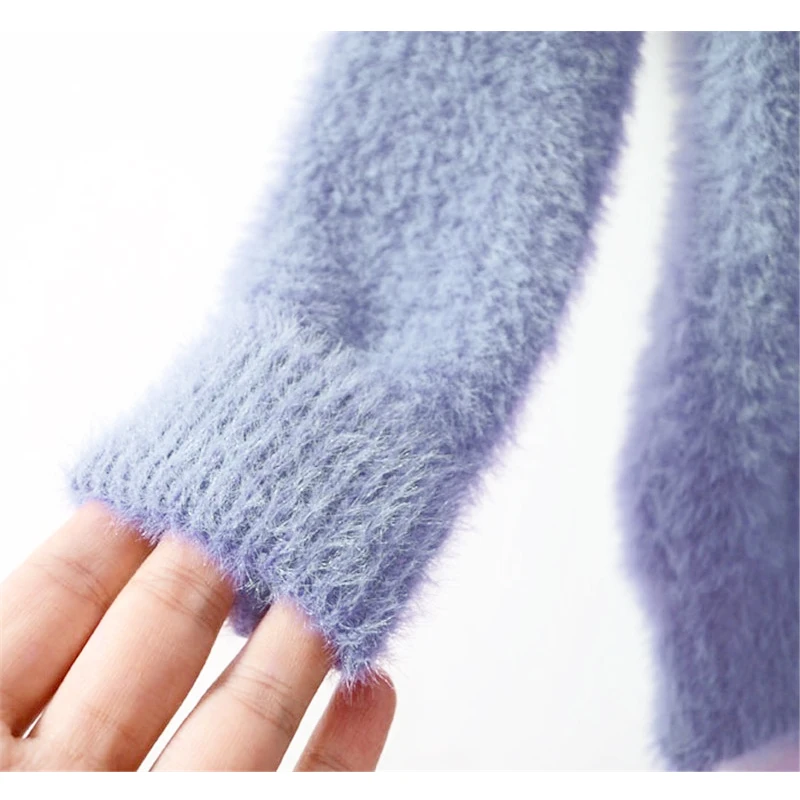 GOPLUS Women's Knitted Jacket Sweater Jumper Warm Cashmere Three Quarter Sleeve Women Swetry Damskie Pull Femme | Женская одежда