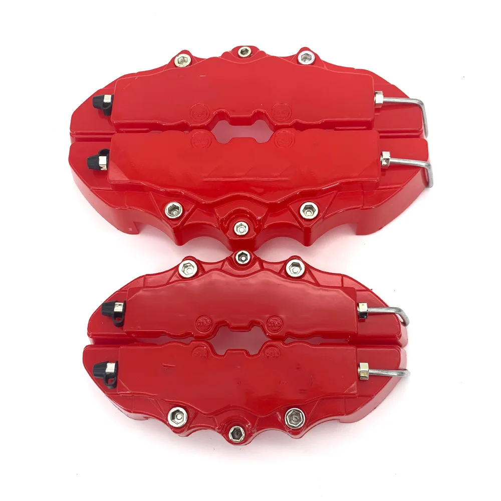 

4 шт. (M + S), комплект передних и задних чехлов для дискового тормоза, красного цвета, 15-17 дюймов