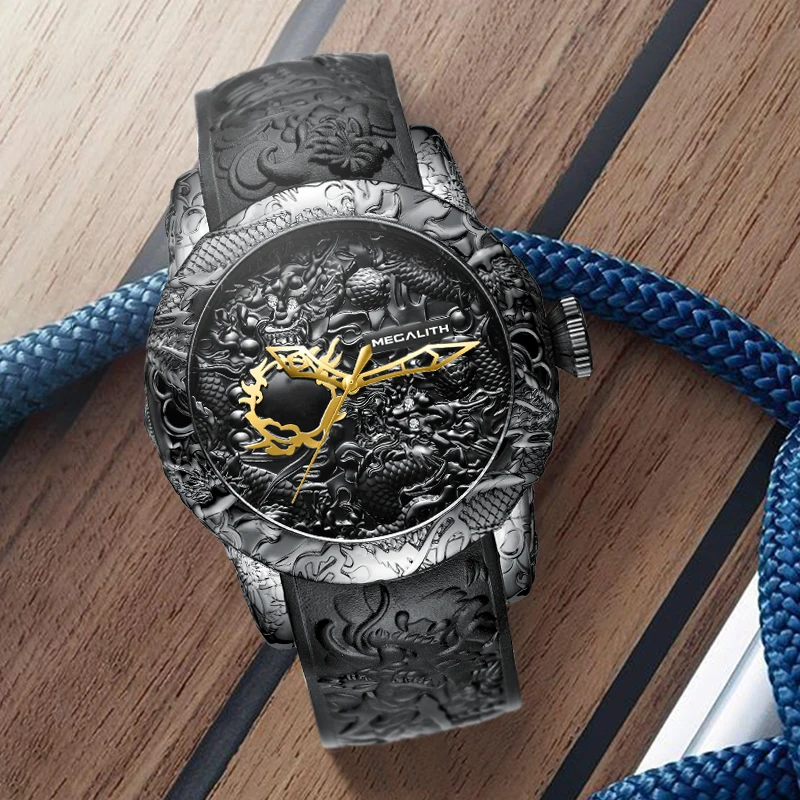 Часы MEGALITH мужские модные водонепроницаемые|Кварцевые часы| |