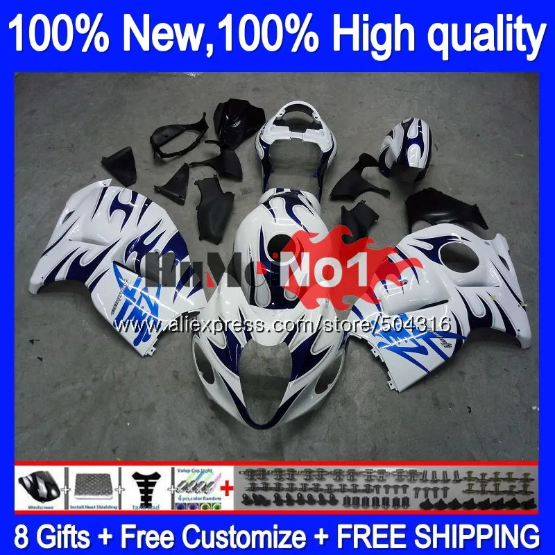 

Hayabusa For SUZUKI GSX-R1300 1996 1997 1998 99 00 01 Blue flames 27MC.176 GSXR 1300 GSXR1300 96 97 98 1999 2000 2001 Fairings