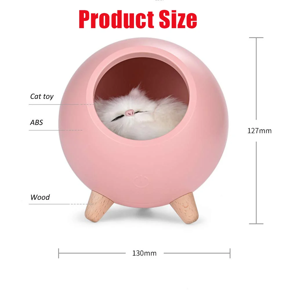 Для домашних животных домик для кошек из ночной светильник Настольная лампа