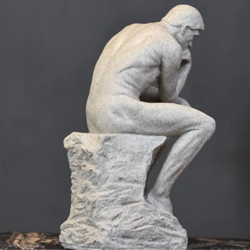 

Nordic Style Sandstone LePenseur LePenseur Colophony Crafts Statue Living Room TV Cabinet Fashion Decoration X3821