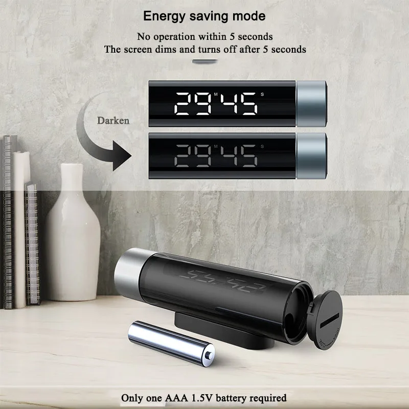 Кухонный таймер с цифровым экраном на 60 минут светодиодный дисплей для