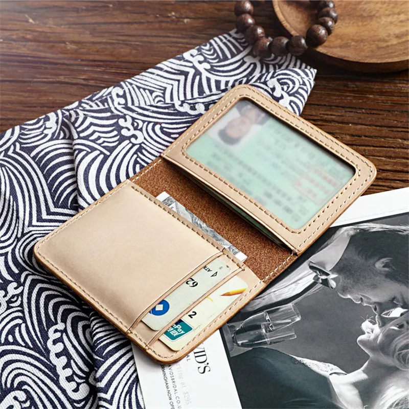 Винтажный Мужской чехол из натуральной кожи для водительских прав портативный