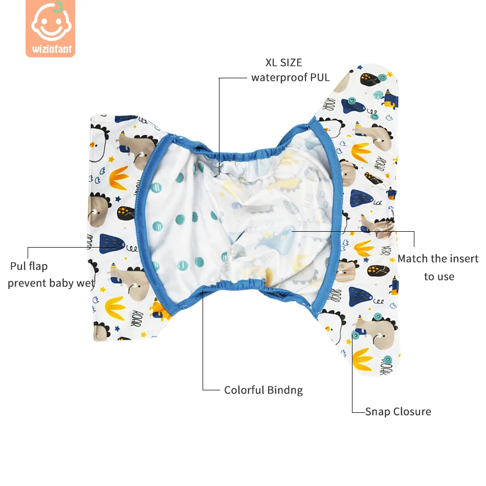 WizInfant Эко дружественных большой XL ткань с ромбовидным узором для ребенка от 2 лет