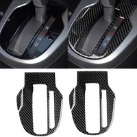 car stickers sticker carbon fiber 2pcs gear shift panel cover trim for honda fit jazz 2014 2018 right drive