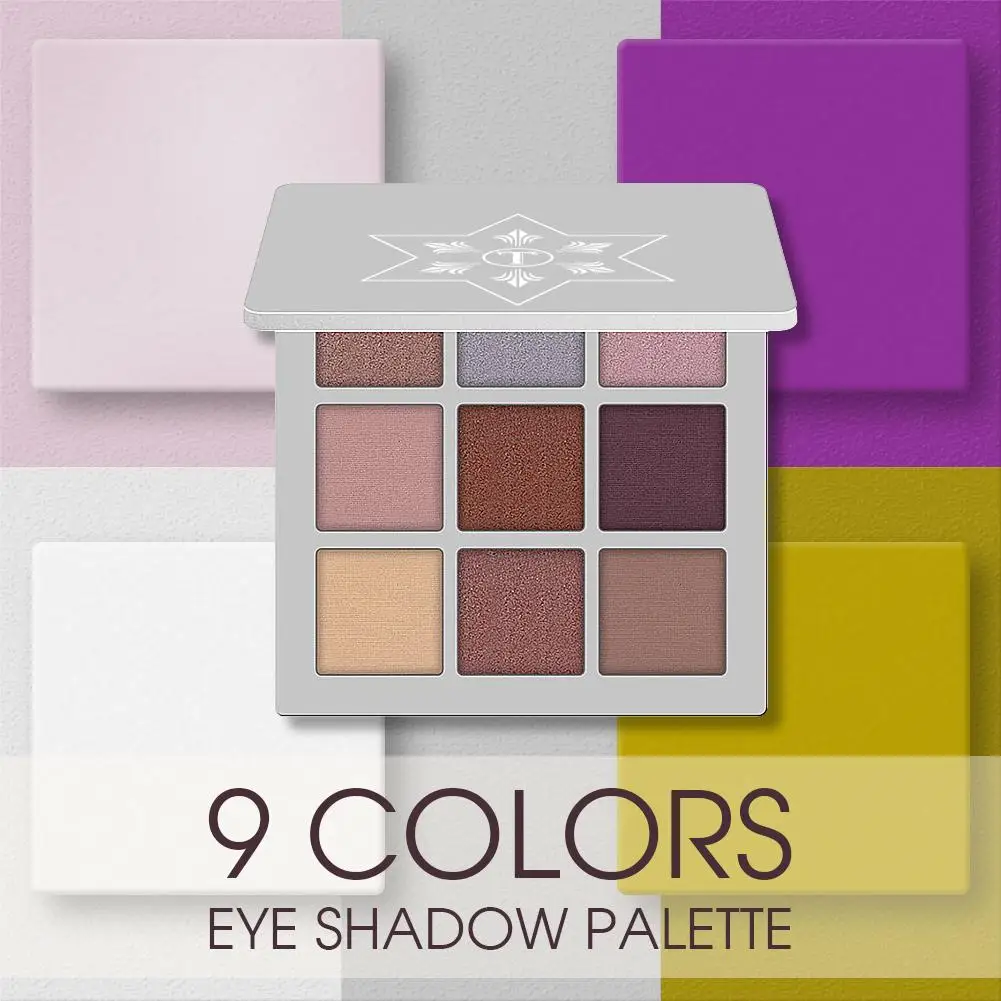 

New Style Eye Shadow Palette Cosmetic Matte Diamond Shiny Eye Shadow For Christmas Dancing Party 9 Colors