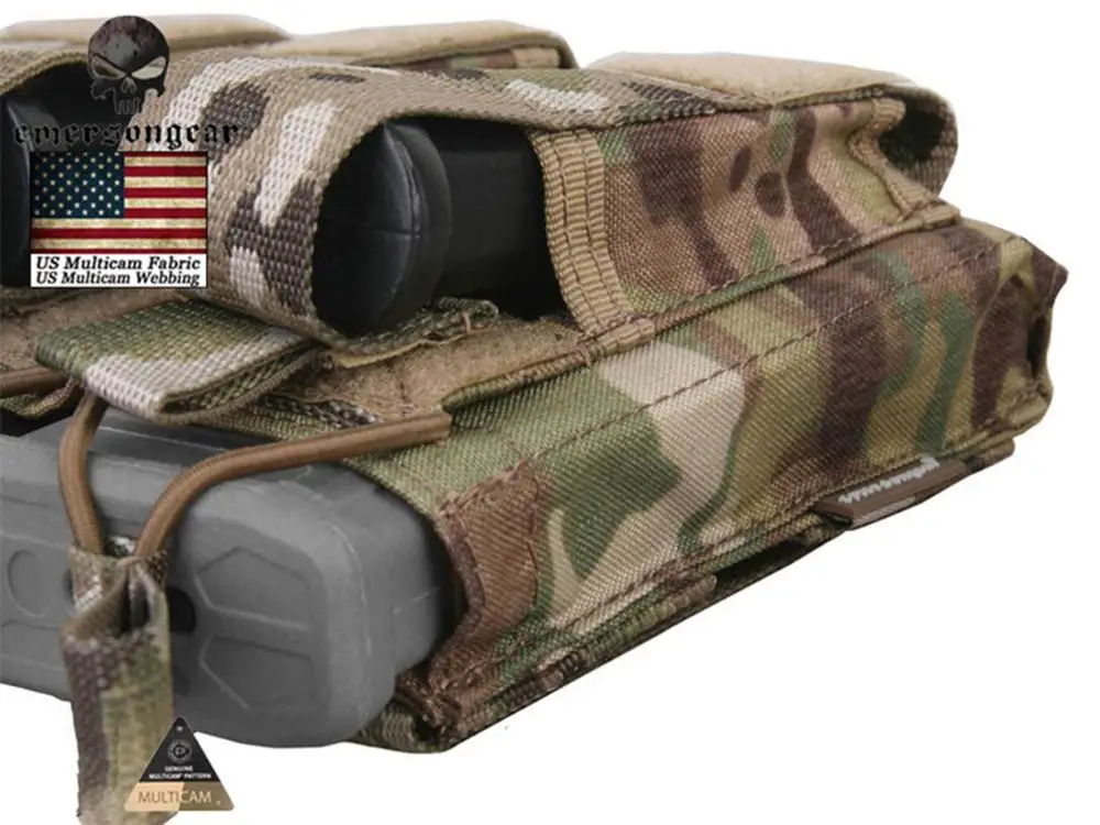 Emerson 5 56 пистолетная тройная сумка с открытым верхом боевая Molle мультикам EM6363MC|pouch