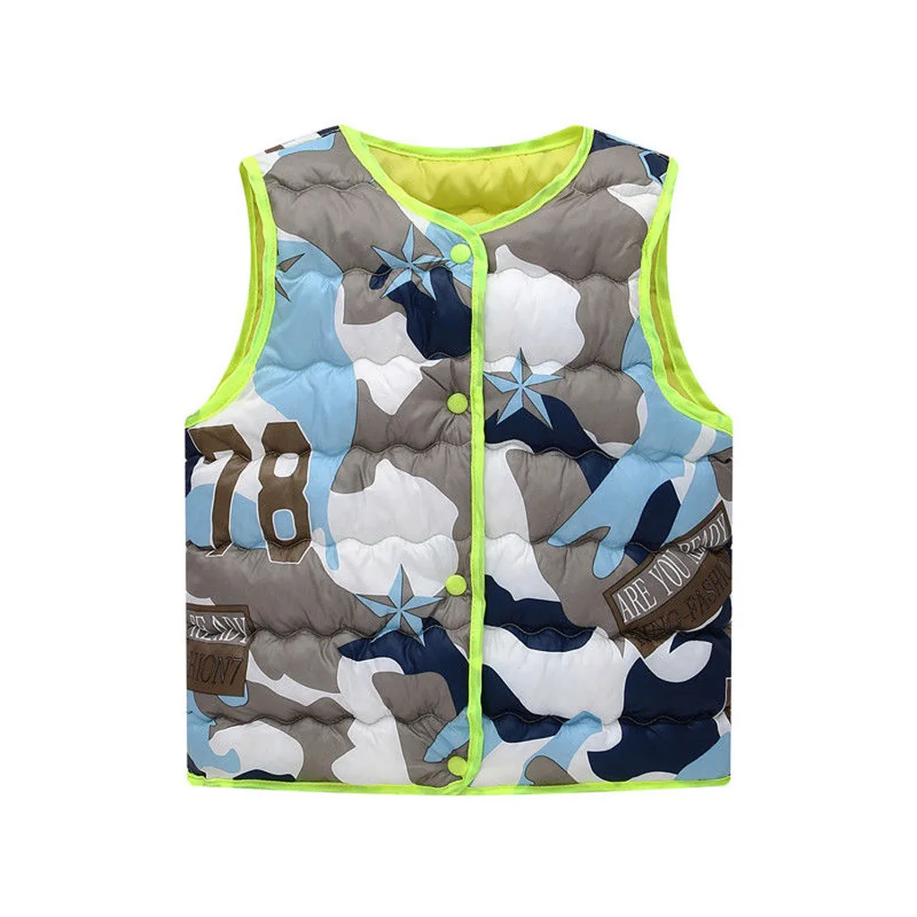 Осенне зимние теплые детские жилеты для маленьких мальчиков и девочек