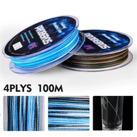 durable angling rope cord pe braided tackle wire 4 stands multifilament thread sea fishing line