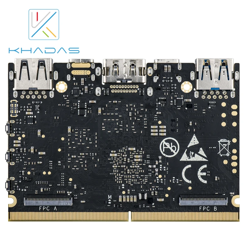 Khadas Edge Max с 128 ГБ EMMC 5 1 RK3399 Soc одноплатный компьютер | Компьютеры и офис