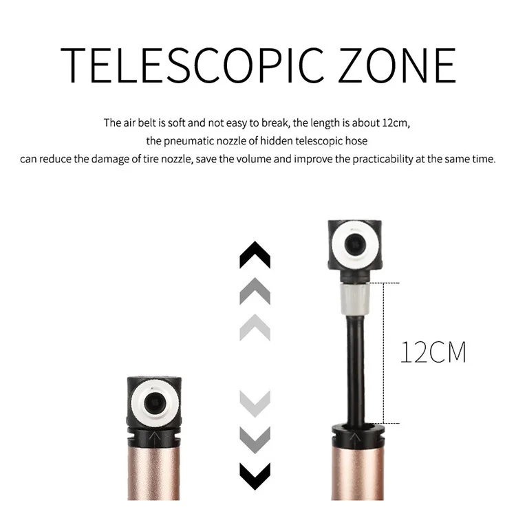 

Bicycle Pump Mountain Bike Mini Pump Beautiful Mouth French Mouth Pressure Gauge High Pressure Portable Basketball Air Pump