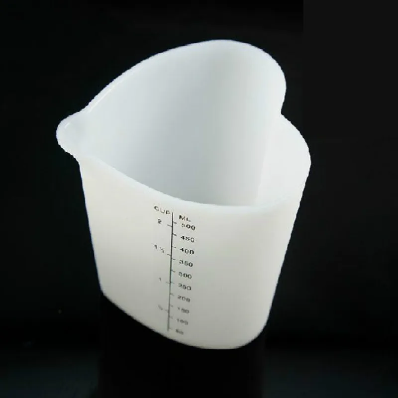 500ML Squeeze and Pour Silicone Measuring Cups Heart Shape Thicken Soft Ovenproof Flexible Pinch Cup Baking Tools for Cake | Дом и сад