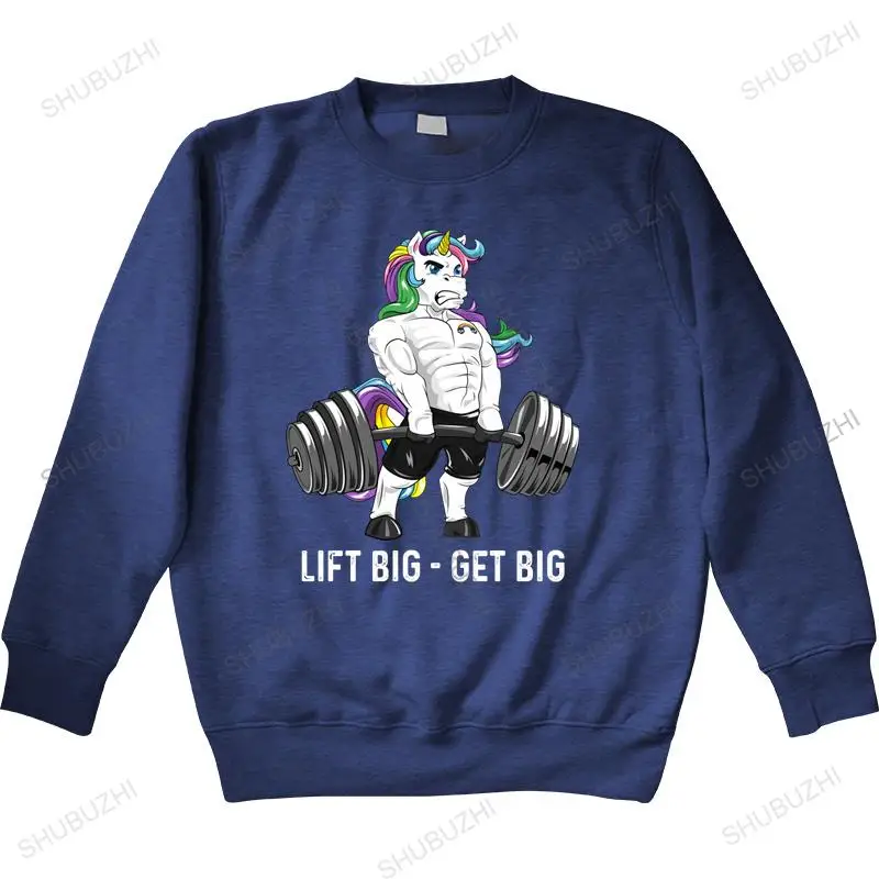 

cotton sweatshirt male hoody Tops hoodies Men unicorn deadlift lift big bodybuilding gym Man crew neck hoodie