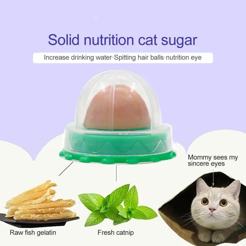 

Edible Catnip Pet Catnip Toys Ball Solid Nutrition Cat Sugar Healthy Cat Snacks Catnip Pet Supplies Fixed Candy Cute Cat Toy