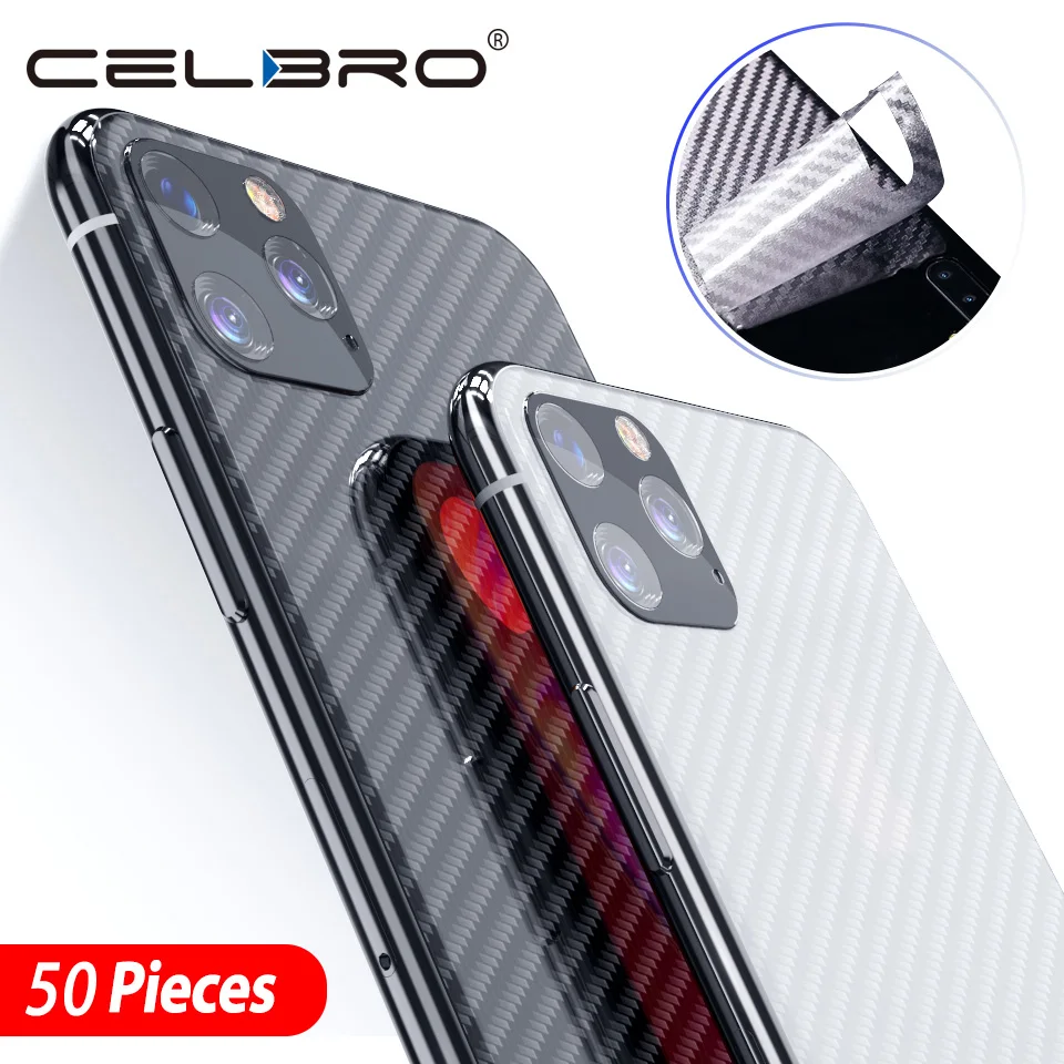 50 шт. карбоновая задняя пленка для Iphone 11 Pro XI Max задняя защитная наклейка для Apple Iphone X XR XS Max пленка для защиты кожи телефона
