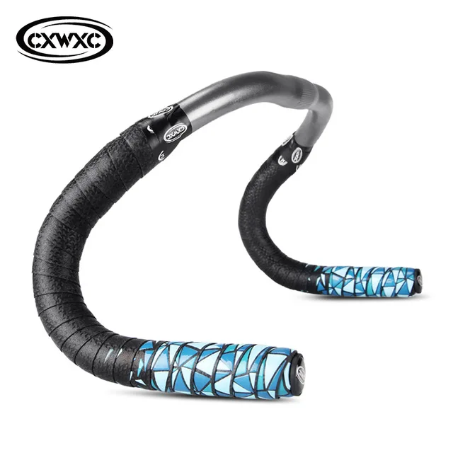 blue CXWXC EVA противоскользящая обмотка руля для MTB дорожный велосипед Ручка обмотка руля для мужчин девочек ручка обмотка руля Стропы Аксессуары для велосипеда - Цвет: blue