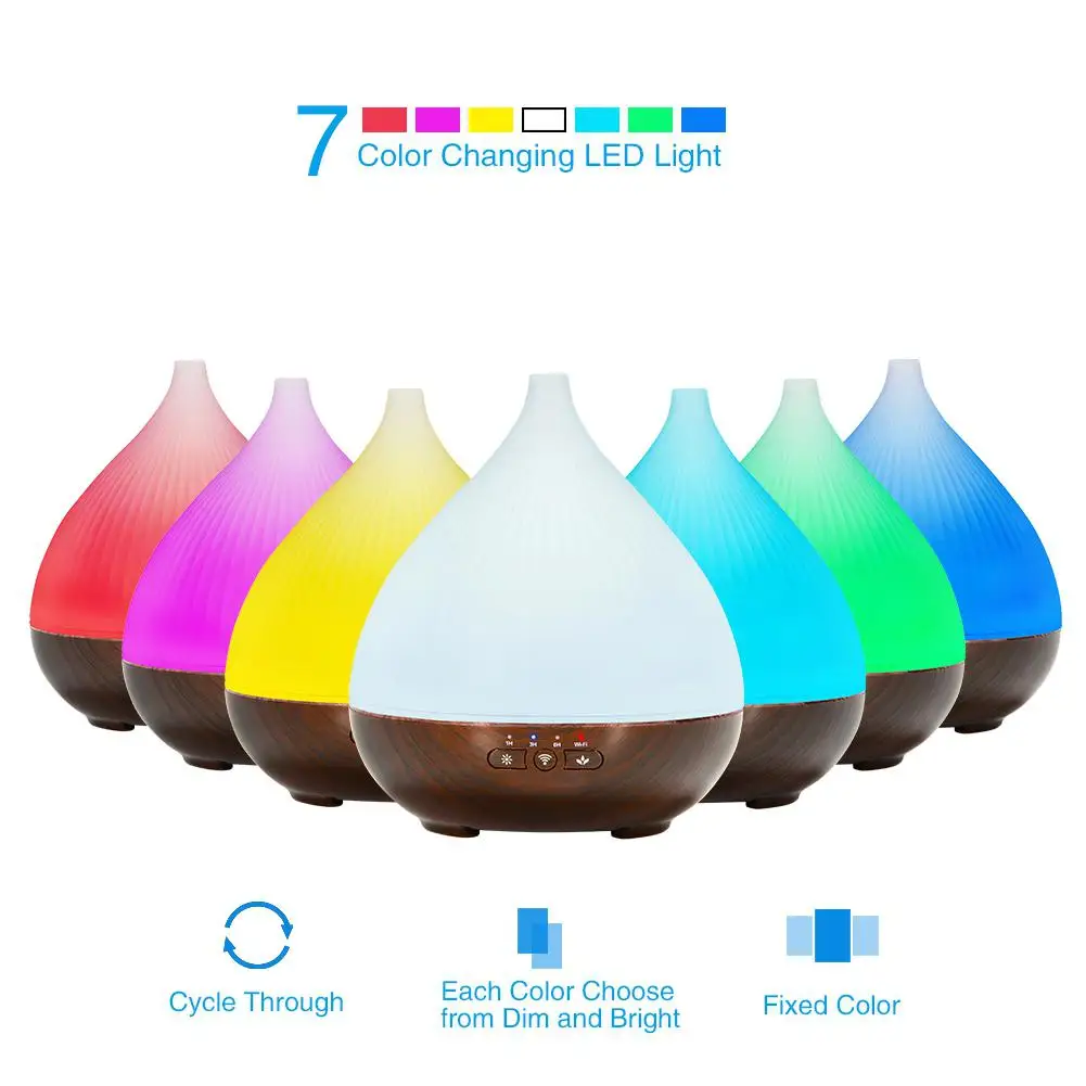 Аромадиффузор эфирного масла 300 мл управление через приложение смартфона для