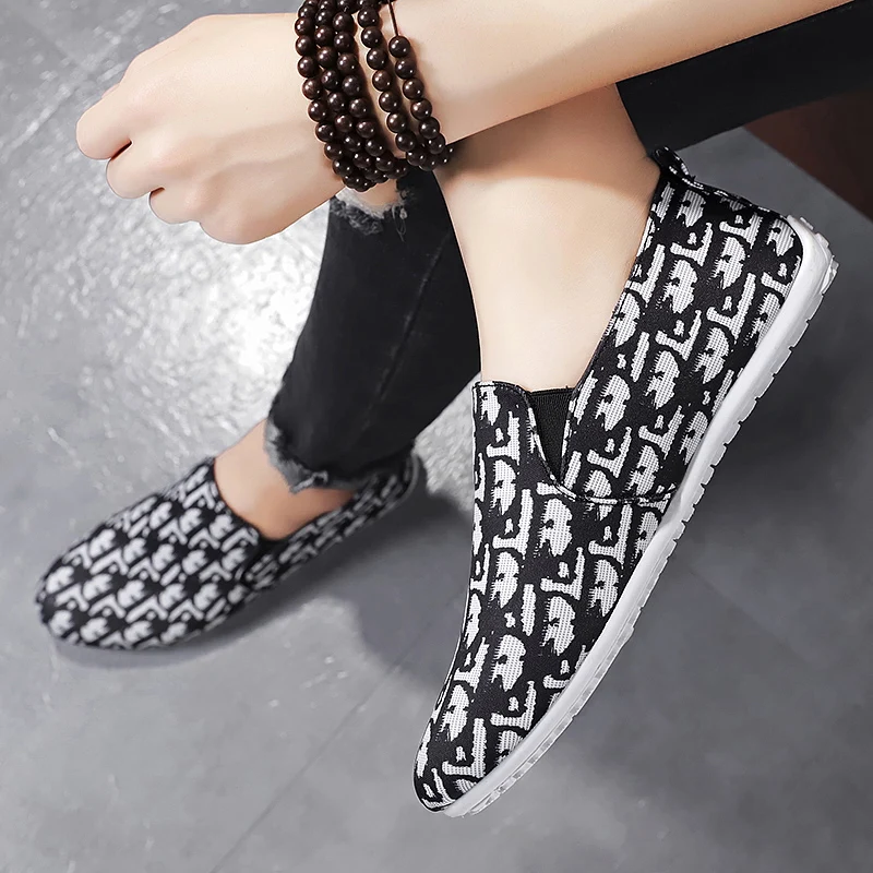 

Fashion Simple Casual Shoes Men's Summer Sneakers Male Comfortable Breathable Walking Sports Shoes Men Flat Loafers Peas Shoes