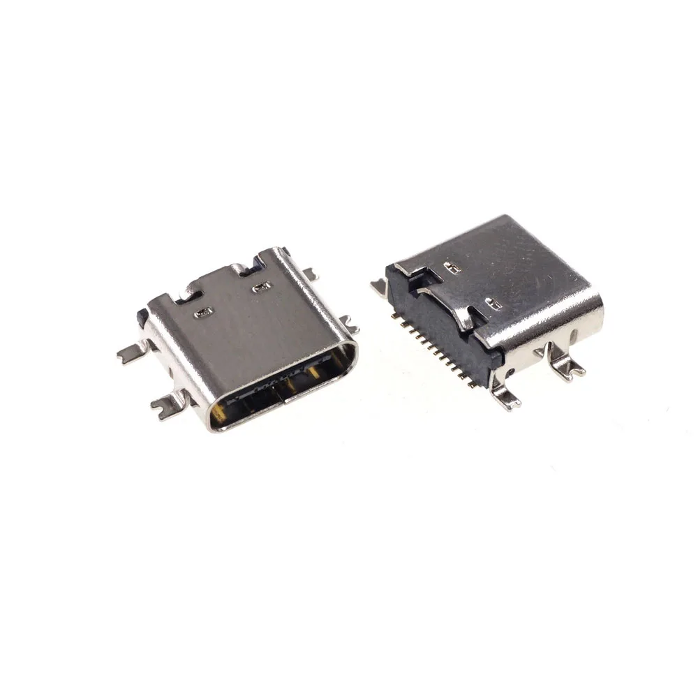 100 шт. USB 3 1 Тип C разъем 16 Pin штепсельная розетка под прямым углом SMT муфтовый