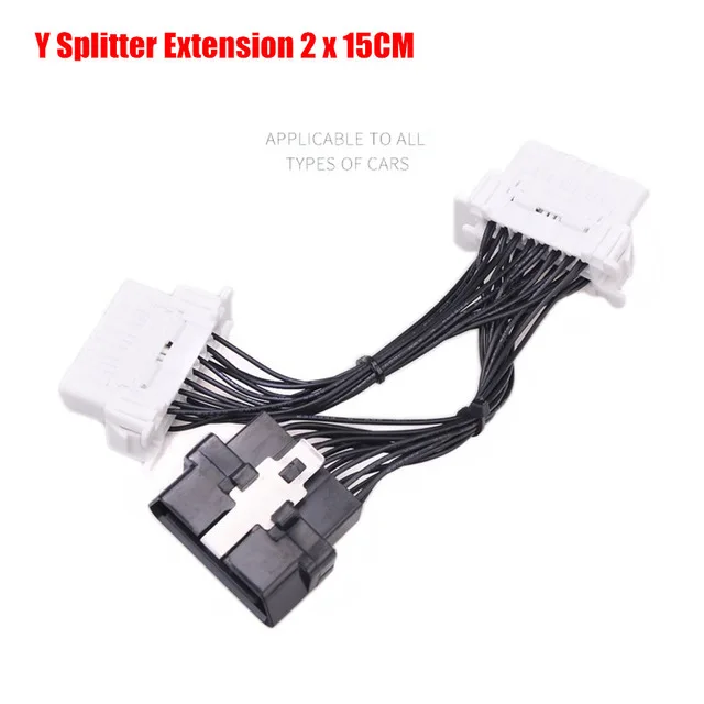 OBD2 16Pin Male Plug Connector For ELM327 Extension Adapter OBD Cable OBDII EOBD ODB2 16 Pin 2 Adaptor Opening Female | Автомобили и