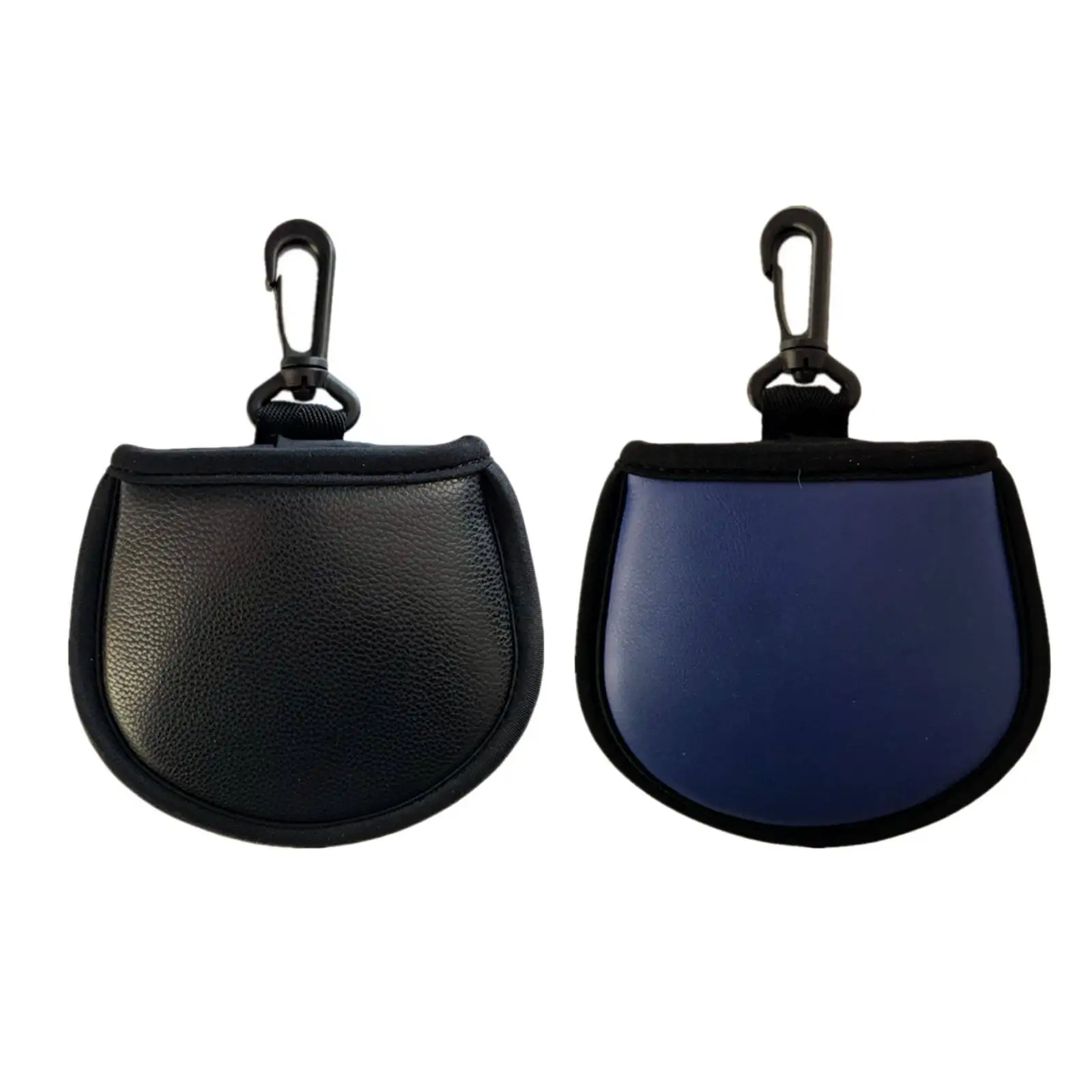 

Portable Golf Ball Cleaner Washer Pouch Small Ball Scrubbing Accessories Towel Cloth Lined Wiping Pocket with Hook