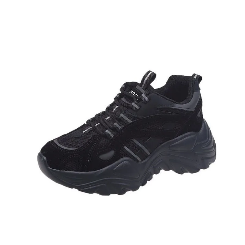 

2021 Women Fashion Sneaker Spring Lady Casual Chunky Sneakers Female Breathable Shoes White Brand Thick Soles Sneaker ZD3009