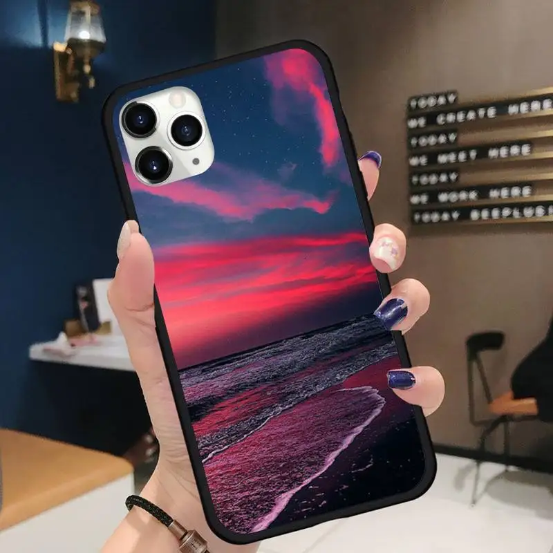 

sky space Sunset Cloud Art Phone Cases for iPhone 11 12 pro XS MAX 8 7 6 6S Plus X 5S SE 2020 XR Soft silicone