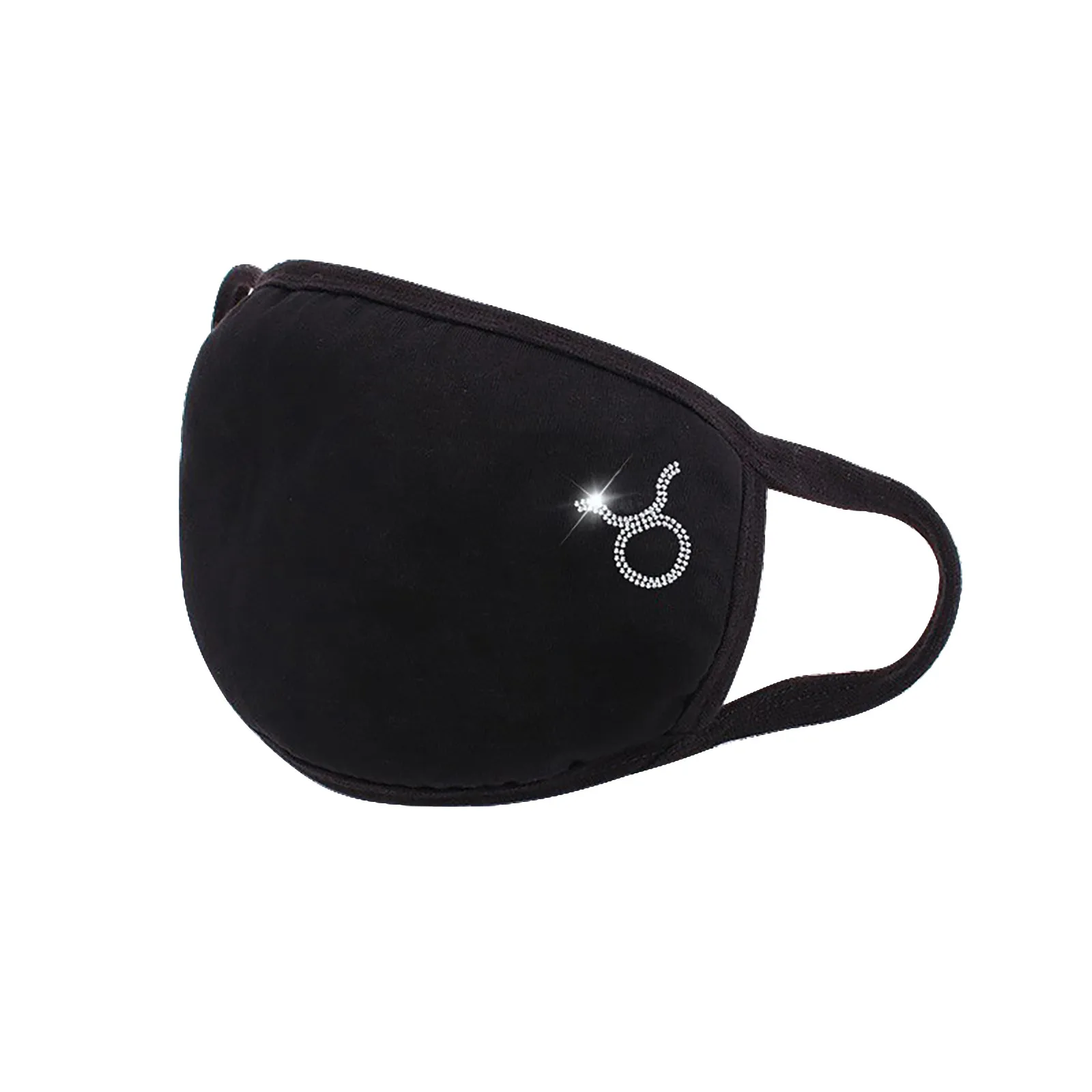 Хлопковая маска для лица с рисунком двенадцати созвездий черные бриллианты