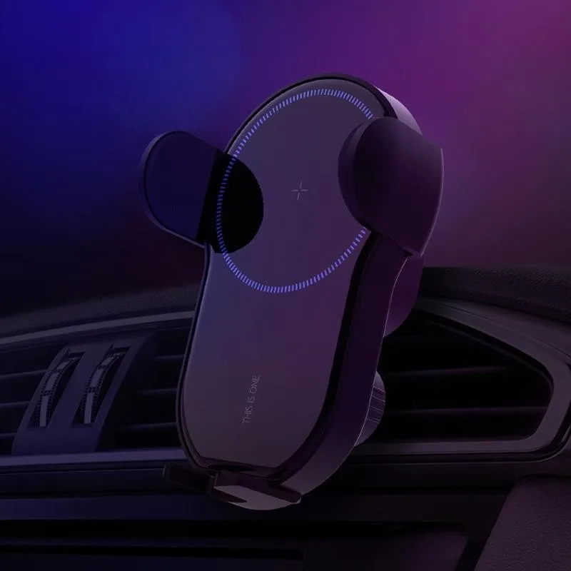 

Car Qi Wireless Charger Phone Stander Infrared Sensor Auto Clamping For iPhone Xs Huawei xiaomi Car Phone Holder 15W