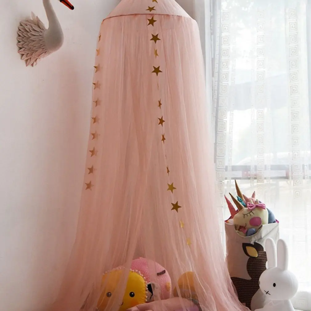 Висячие детские постельные принадлежности купольная кровать навес хлопок