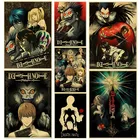 HD Классические Японские Аниме Death Note украшение на стену, принты настенные стикеры винтажный декор для домашней комнаты Ретро постеры художественные настенные Стикеры