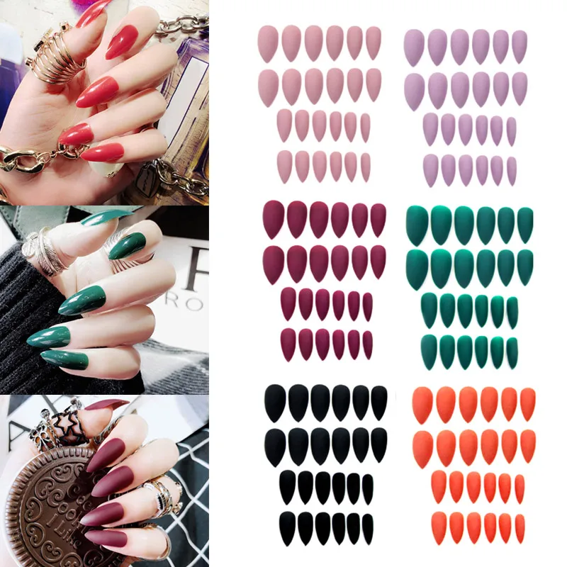 24 шт. Длинные накладные ногти для ног полного покрытия искусственные Нейл Арта