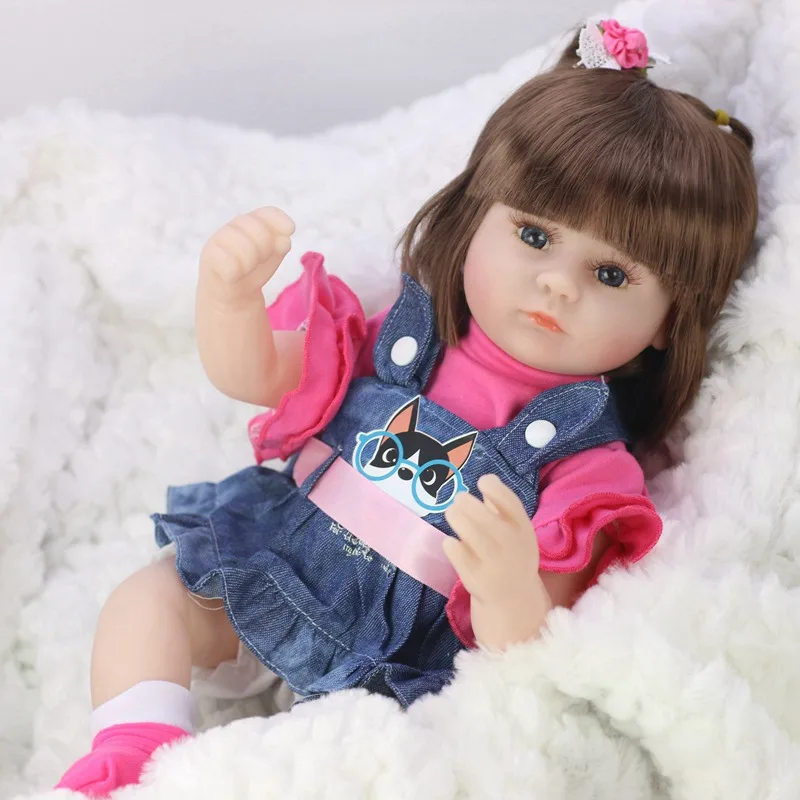 42 см Reborn Baby куклы игрушки для девочек винил спальный сопровождать кукла