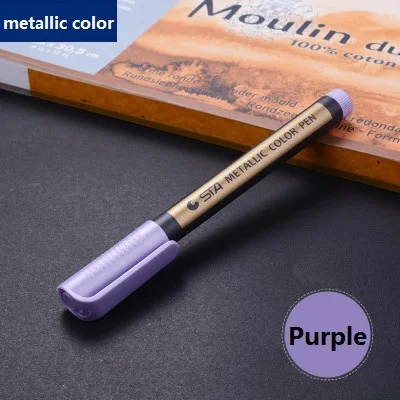 Purple10pcs 10 цветов Набор Водонепроницаемая Перманентная Краска Маркер автомобильная шина CD Каменное стекло дерево Graffti краска ing Mark офисные школьные канцелярские принадлежности - Цвет: Purple10pcs
