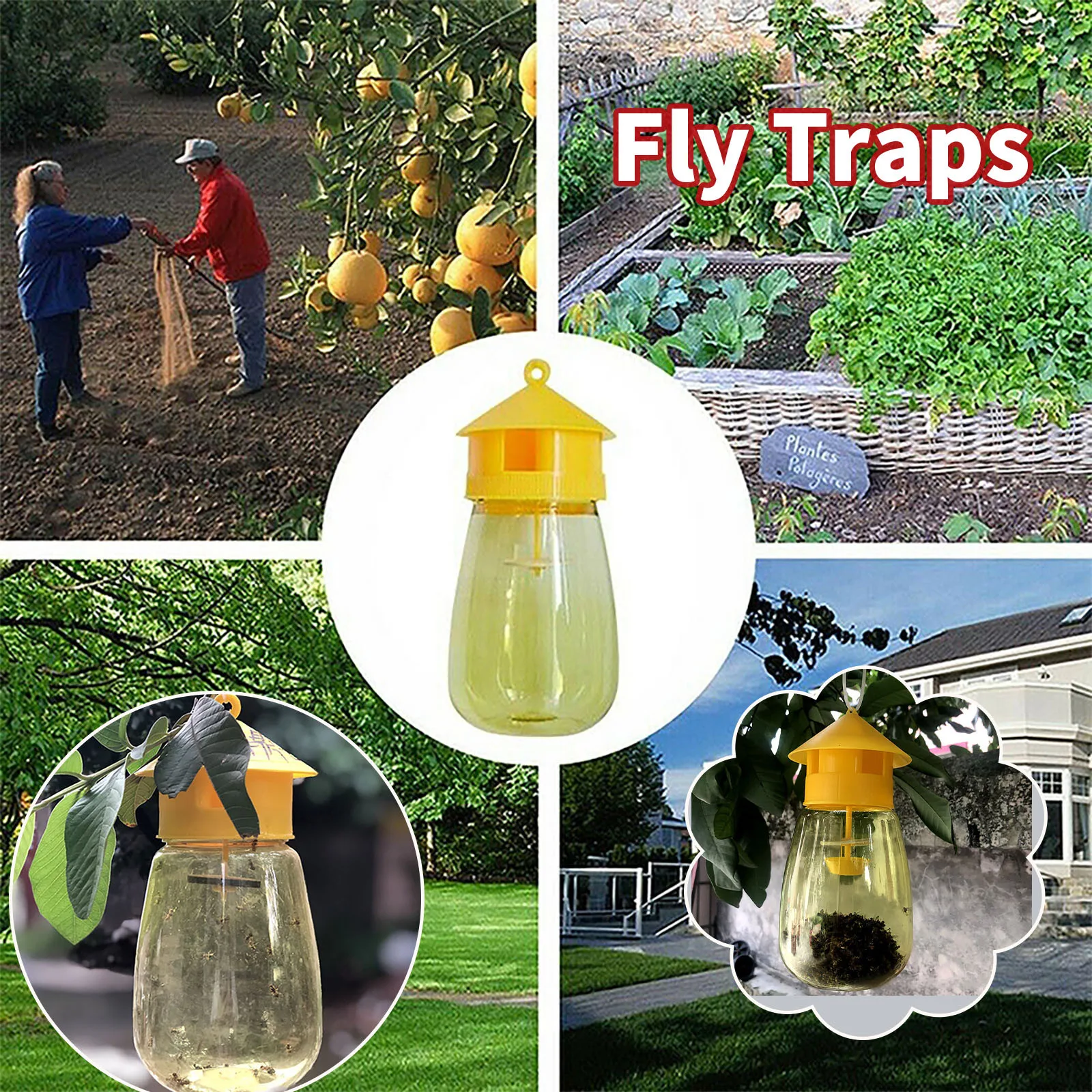 2 шт. фрукты Fly ловушки ловушка для ОС муха насекомое висит Мёд Ловец убийца без