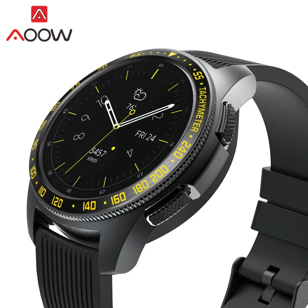 Нержавеющая сталь ободок кольцо стиль для samsung gear S3 Frontier Galaxy Watch 42 мм 46 мм клейкая крышка защита аксессуары