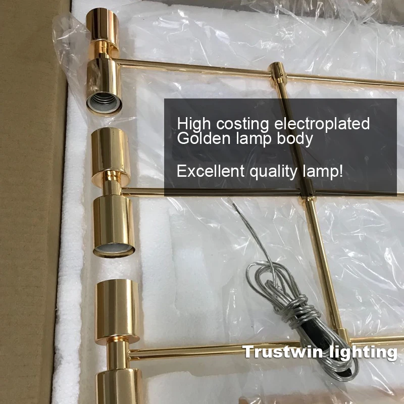 Современная Потолочная люстра с линейными линиями Вращающийся Регулируемый