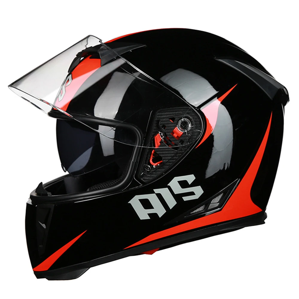 AIS мотоциклетный шлем Casco Moto с открытым лицом Moto шлем с двойным козырьком для мотокросса модульный мотоциклетный шлем - Цвет: 611-04 Clear Lenses