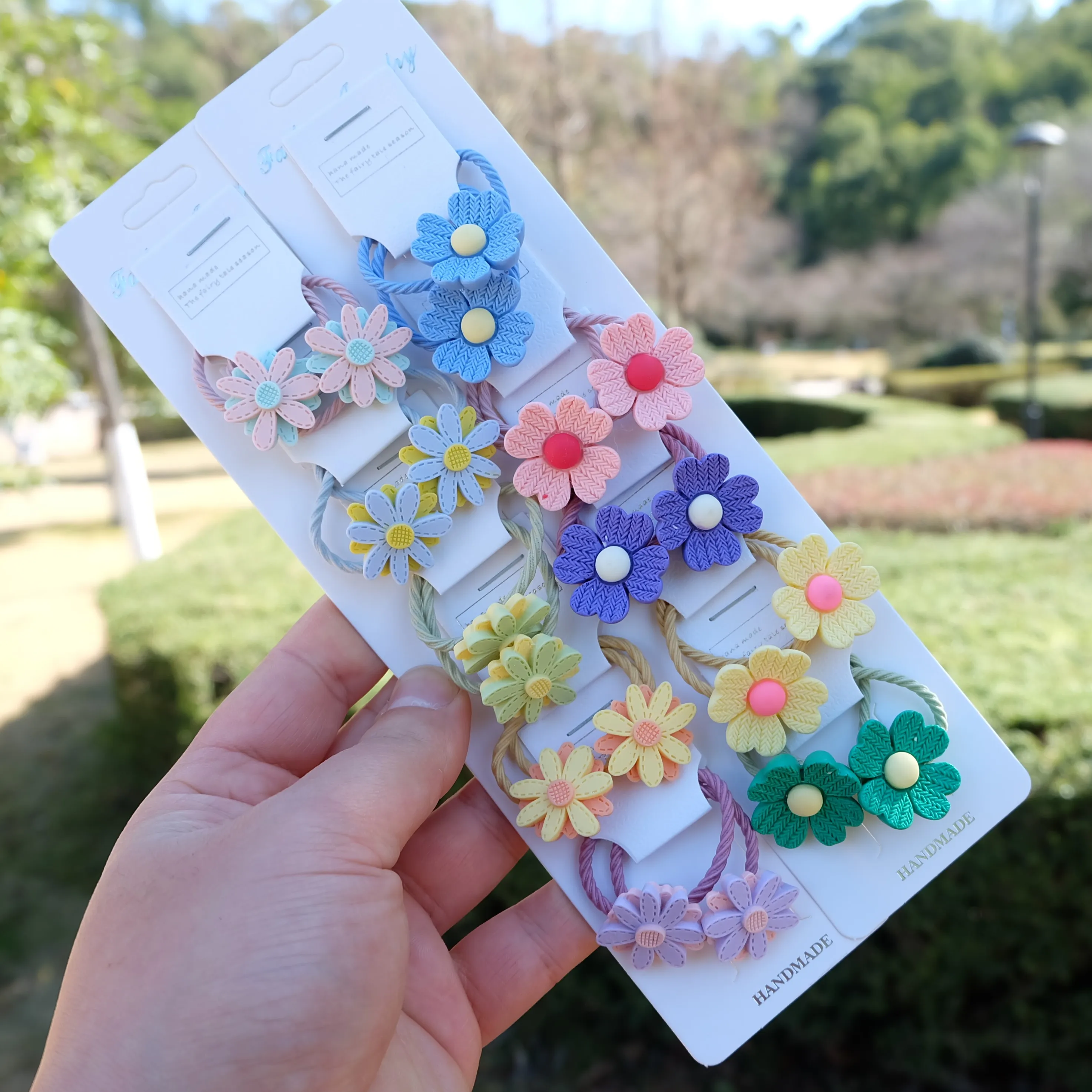 10 шт./компл. с персонажами из мультфильмов для детей волос в форме цветка веревки