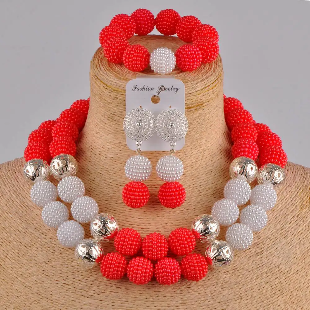 Черный белый Африканский комплект ювелирных изделий из бисера имитация жемчуга