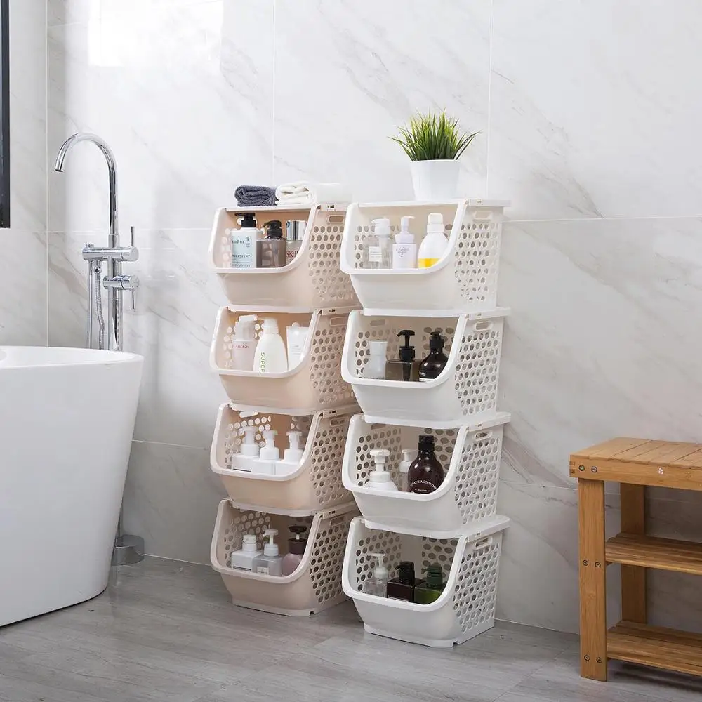 1 шт. Штабелируемая корзина для хранения пластиковая стандартная кухонная