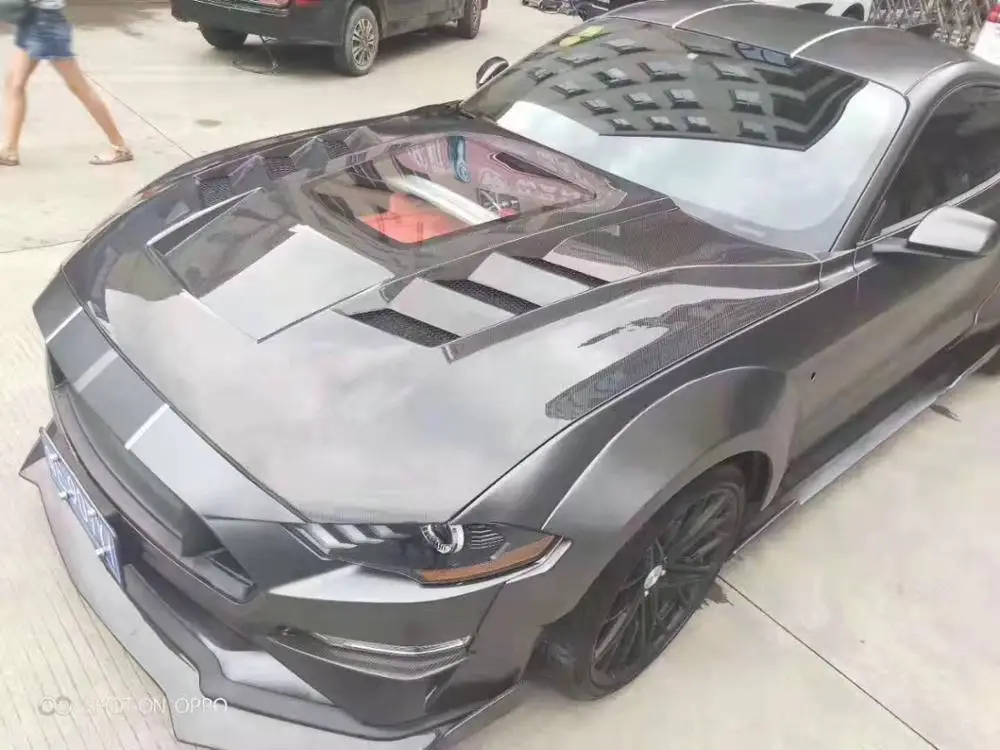 Углеродное волокно прозрачное стекло передний бампер капот двигателя