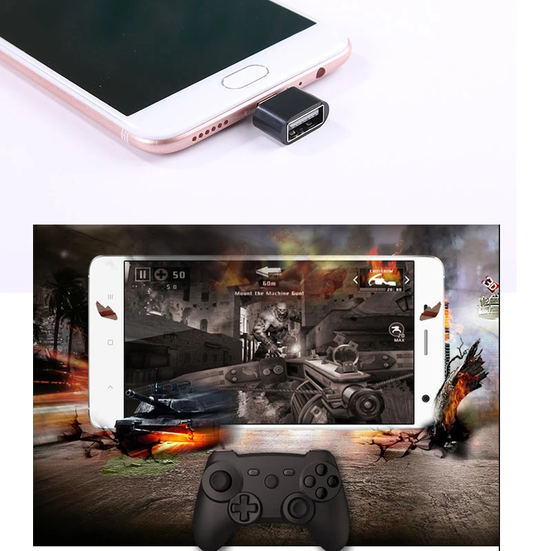 2 шт. Micro USB/TYPE-C OTG адаптер Мужской к USB 2,0 Женский Разъем данных портативный OTG конвертер для Android мобильных телефонов адаптеры
