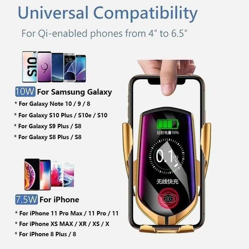 Беспроводное зарядное устройство для Huawei Mate 30 Pro Mate20pro P30pro Mate20 RS Qi Xiaomi 9 MIX 3 2S