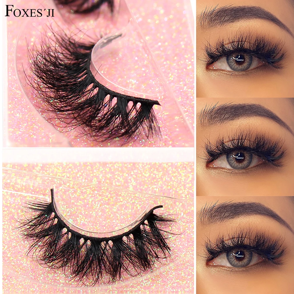 Ресницы FOXESJI 3D норковые ресницы натуральные длинные пушистые объемные